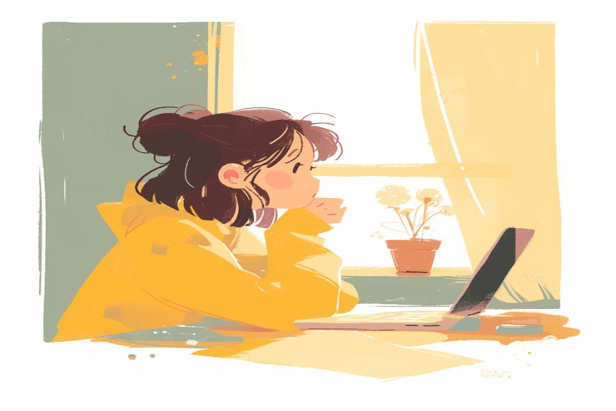 年轻人思念家人